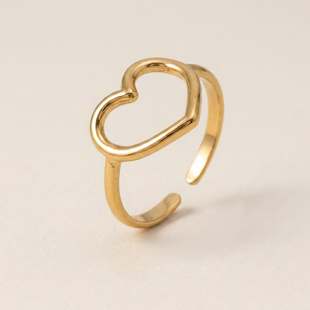 Open Hart Omtrek Ring