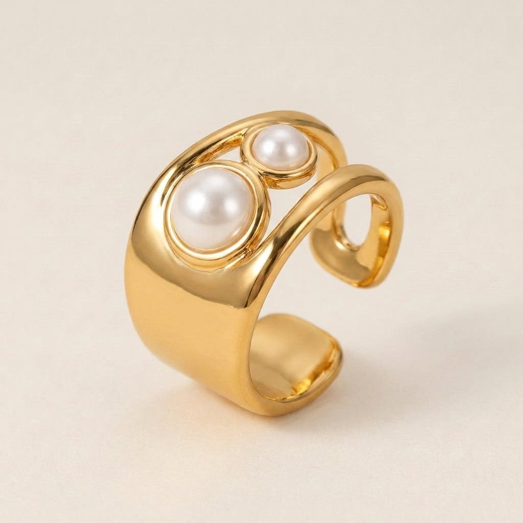 Ingelegde Parel Ring