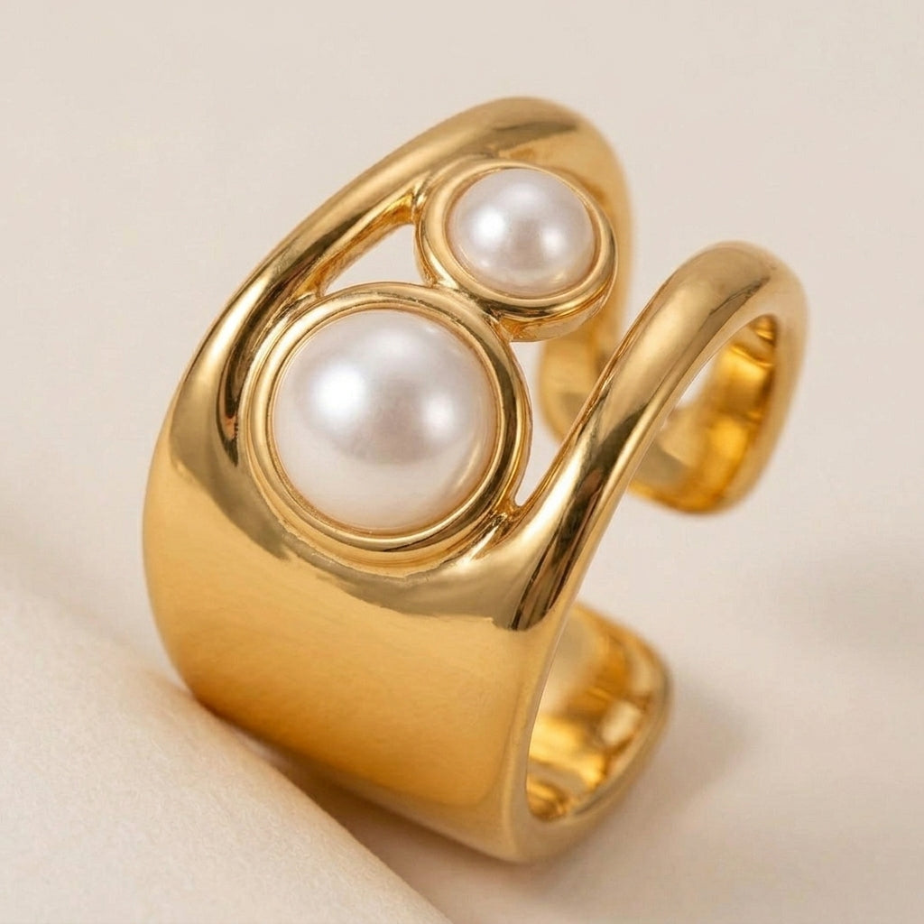 Ingelegde Parel Ring