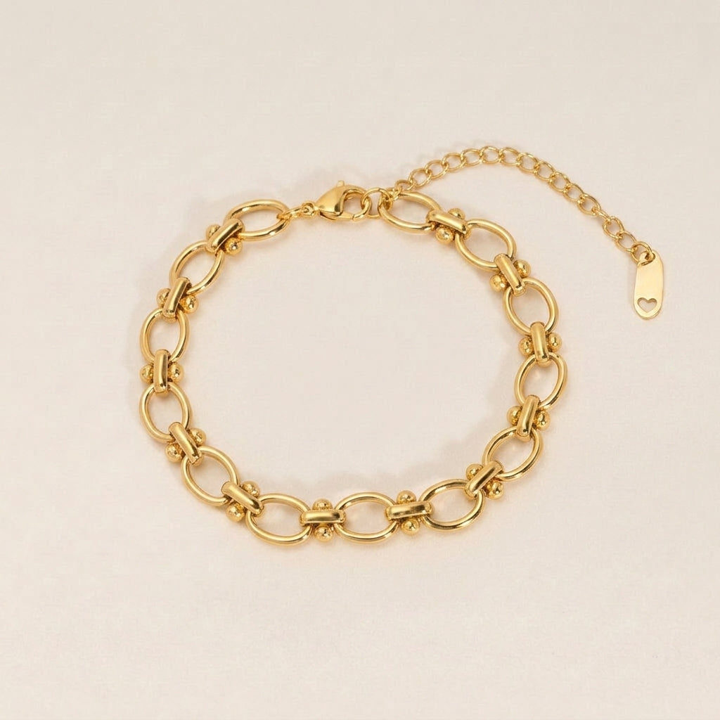Ovale Schakel Kralen Armband