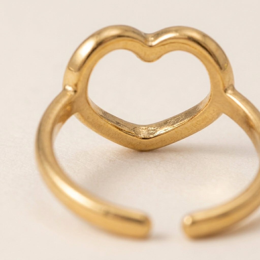 Open Hart Omtrek Ring