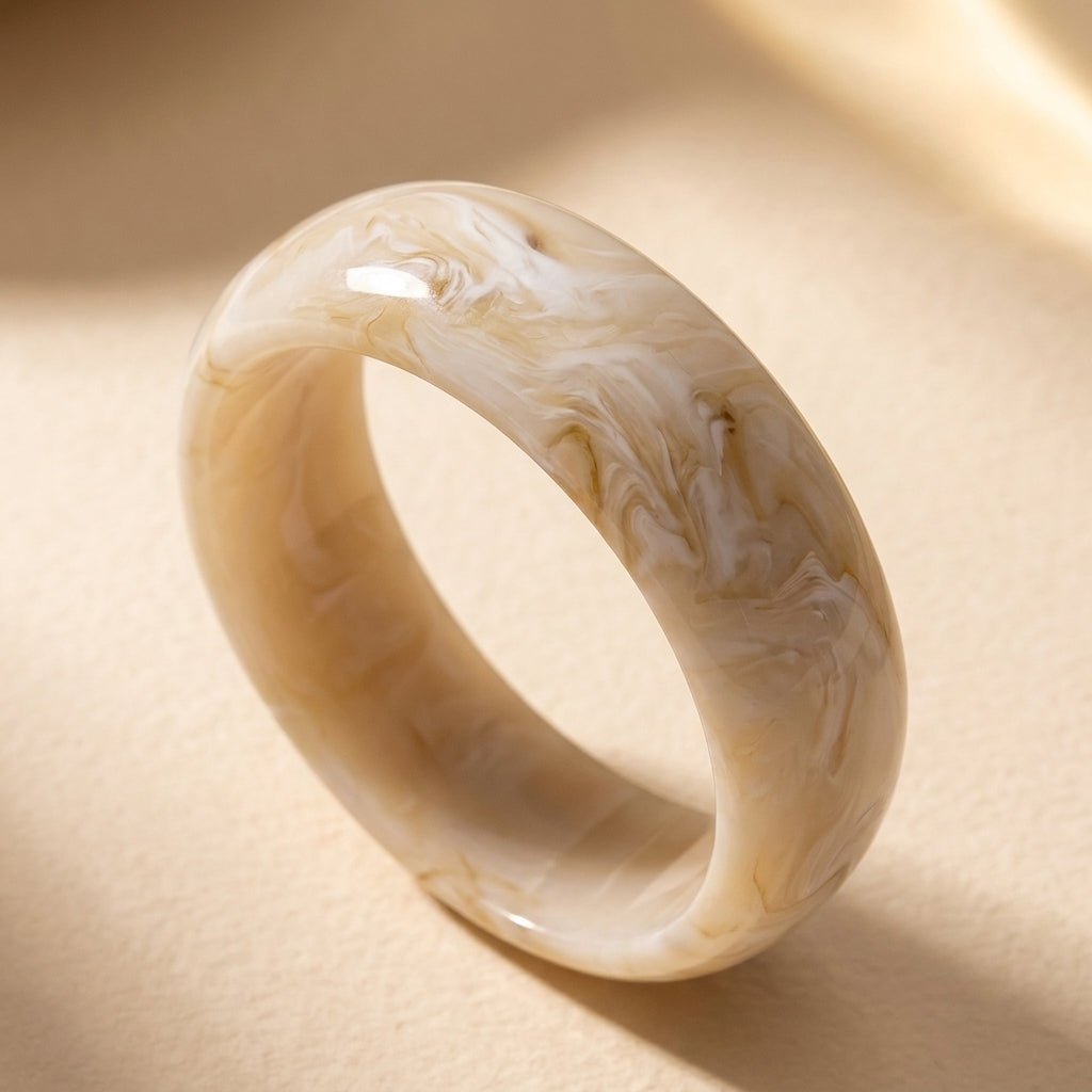 Marmer Hars Bangle - Beige