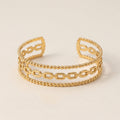 Gestapelde Kralen Schakel Bangle Armband