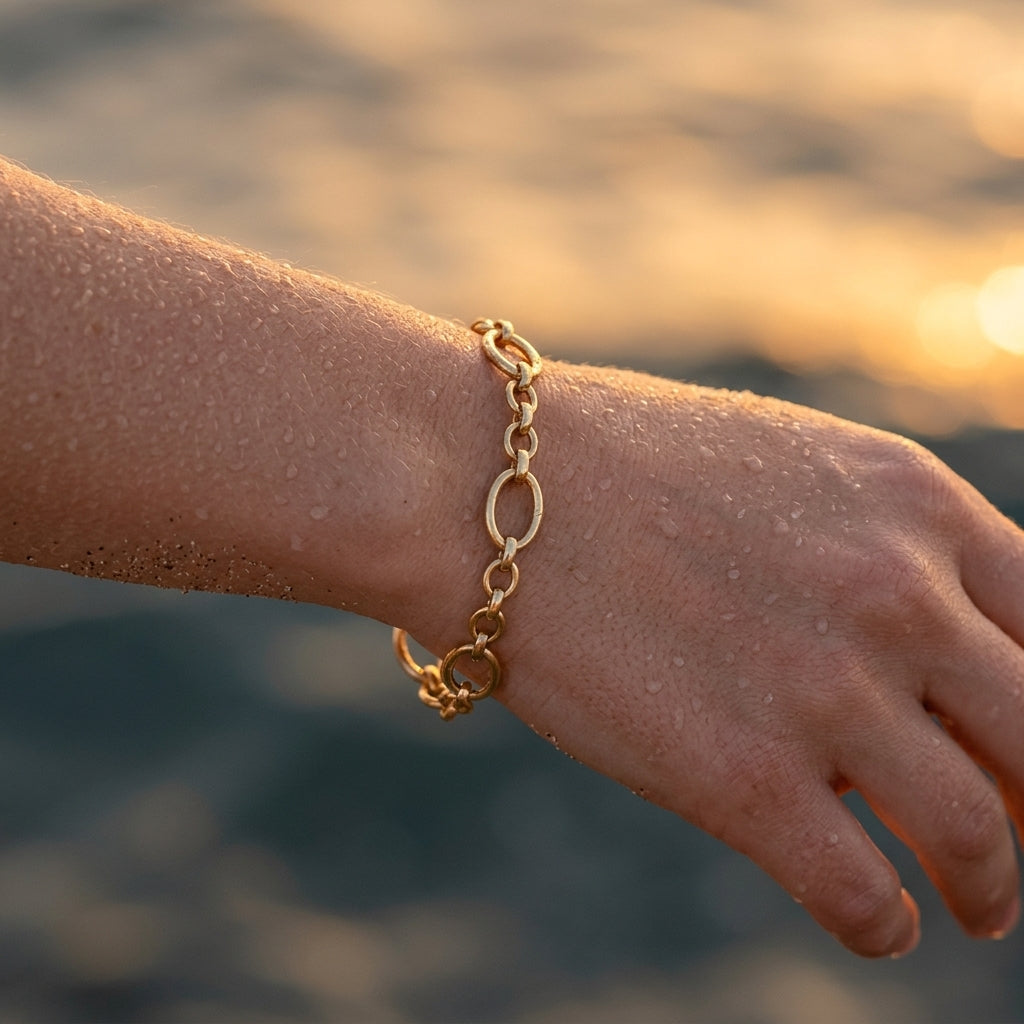 Grove Ovale Schakel Ketting