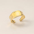 Brede Gehamerde Open Ring