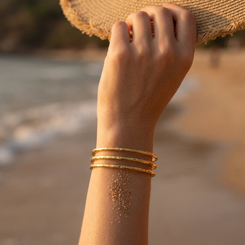 Drielaagse Golf Bangle Armband
