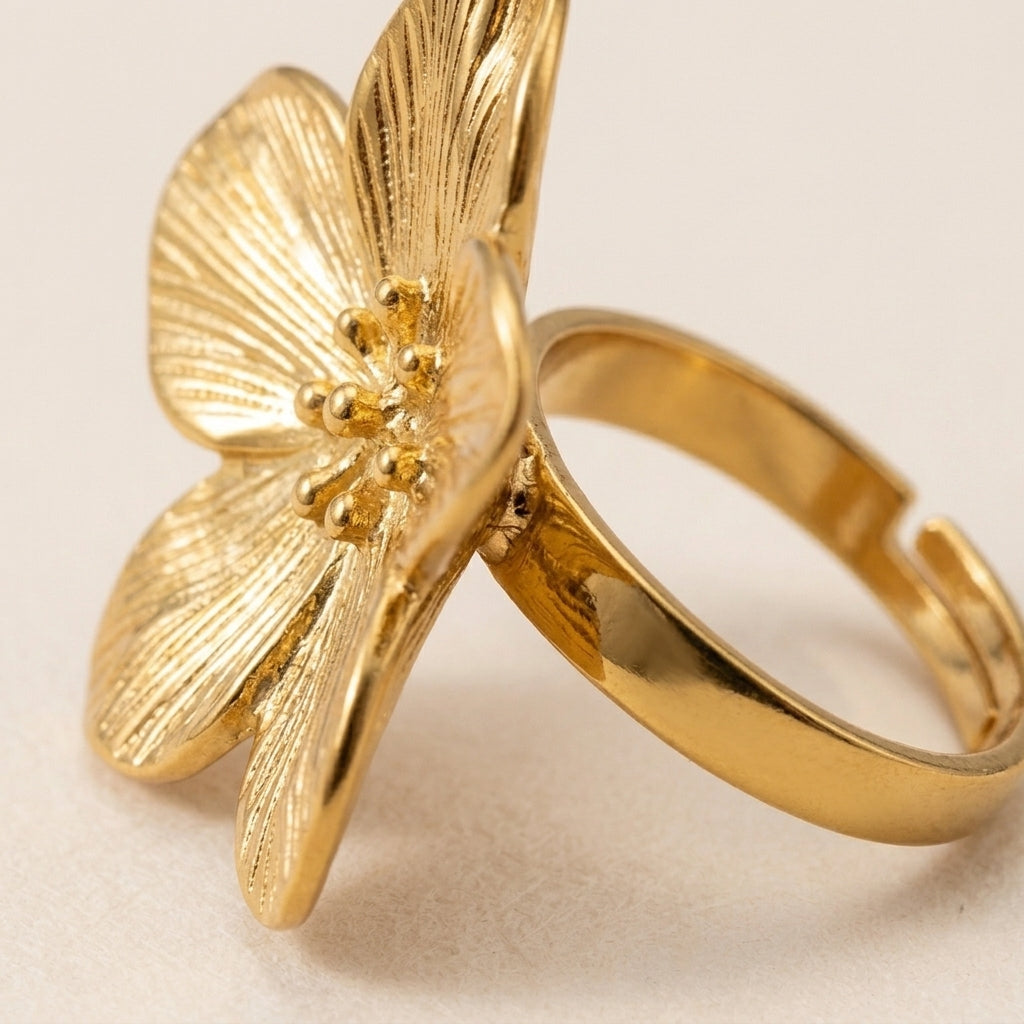 Elegante Bloem Ring