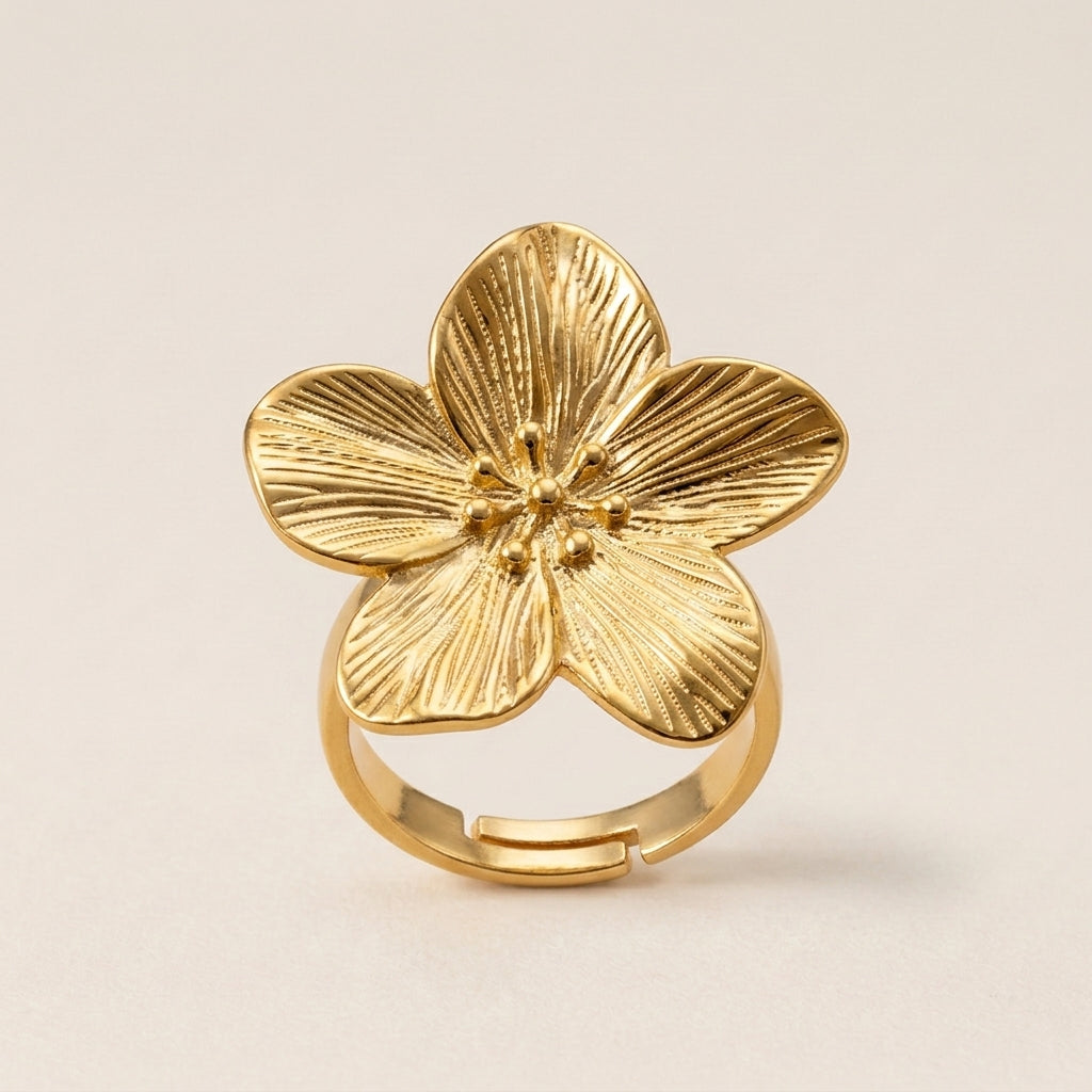 Elegante Bloem Ring