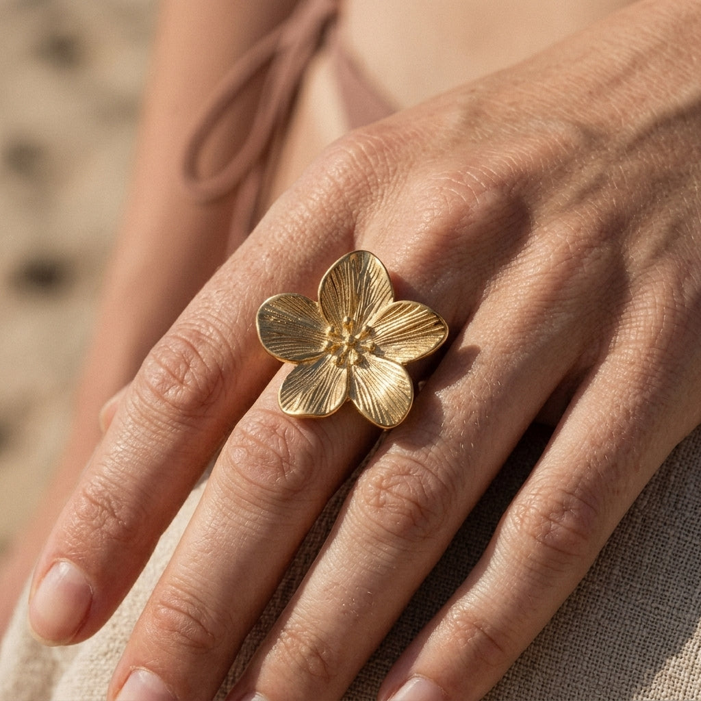 Elegante Bloem Ring