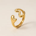 Dubbele Open Hart Ring