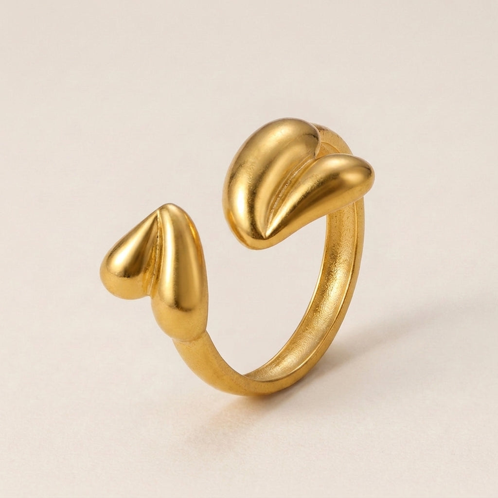 Dubbele Hartjes Ring
