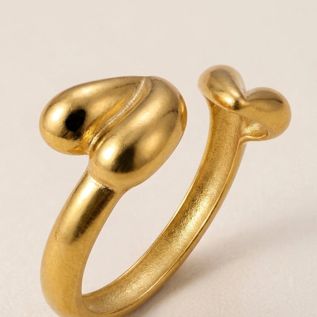 Dubbele Hartjes Ring