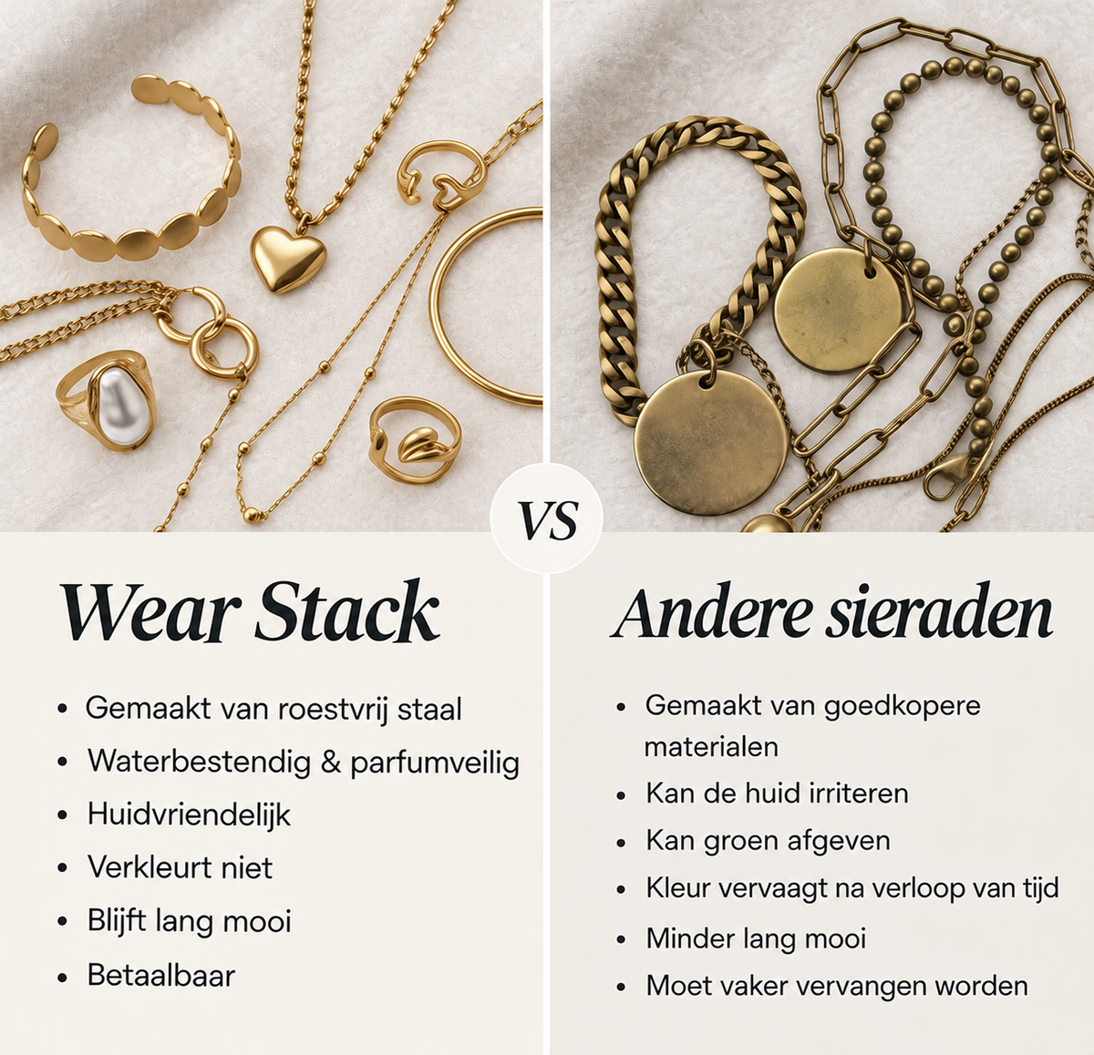 Our jewelry compared with other brands